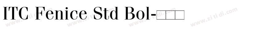ITC Fenice Std Bol字体转换